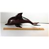 Image 2 : 12)  HANDCRAFTED WALNUT DOLPHIN
