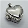 Image 1 : 1) STERLING SILVER CUBIC ZIRCONIA LOCKET PENDANT