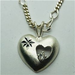 80) ST. SILVER EARRINGS & PENDANT NECKLACE SET