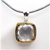 Image 1 : 117) RHODIUM PLATED CRYSTAL NECKLACE