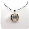 Image 2 : 117) RHODIUM PLATED CRYSTAL NECKLACE