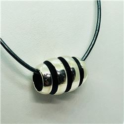 149) STERLING SILVER BEAD NECKLACE