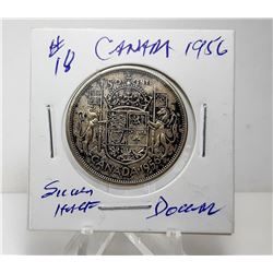9)  1956 CANADIAN HALF DOLLAR
