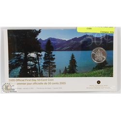 UNOPENED 2005 OFFICIAL FIRST DAY 50 CENT COIN