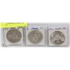 Image 1 : LOT OF 3 CANADA $1 COINS, 1953. 1958, 1962