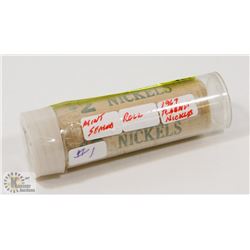 1967 SEALED ROLL OF 40 RABBIT NICKELS