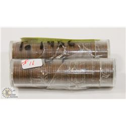 LOT OF 100 CANADA  1956, 1957 MIXED GRADE PENNIES