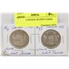 Image 1 : LOT OF 2 CANADA 50 CENT COINS 1946, 1955