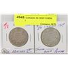 Image 1 : LOT OF 2 CANADA 50 CENT COINS 1910, 1917