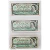 Image 1 : LOT OF 3 CANADA 1967 $1 BILLS