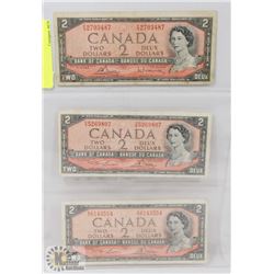 1954 CANADA $2 BILLS