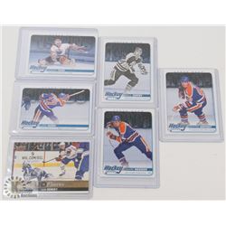 LOT OF 6 OILERS HOCKEY CARDS INCL GRETZKY, MESSIER