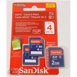 SEALED SANDISK SDHC 4GB