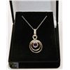 Image 1 : #52-NATURAL PURPLE AMETHYST PENDANT & NECKLACE