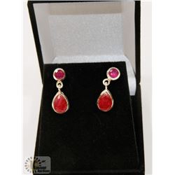 #55- NATURAL RED RUBY DANGLING EARRINGS