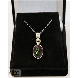 #48-RAINBOW MYSTIC PENDANT & NECKLACE