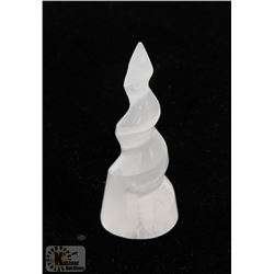#101-SELENITE UNICORN HORN HEALING CRYSTAL QUARTZ