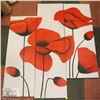 Image 1 : 3PC FLOWER WALL ART