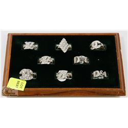 DISPLAY OF REPLICA BRAND NAME RINGS