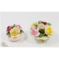 LOT OF TWO BONE CHINA (ENGLAND) FLOWER