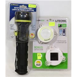 NEW! SOLAR RECHARGEABLE CORDLESS NIGHTLITE SOLD