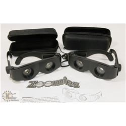 ZOOMIES 2 PACK BINOCULAR GLASSES.
