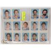Image 1 : VINTAGE OILERS HOCKEY CARD SHEET