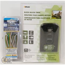 NEW BLOCK HEATER TIMER + TRAILER WIRING KIT
