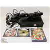 Image 1 : XBOX 360 CONSOLE WITH CABLES, KINECT, 3 GAMES
