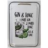 Image 1 : NEW GIN & TONIC METAL PAN WALL HANGING