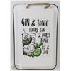 Image 1 : NEW GIN & TONIC METAL PAN WALL HANGING