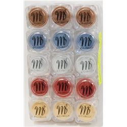 15 ASSORTED MICABELLA NATURAL MINERAL EYE SHADOW