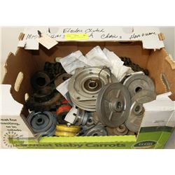 12 VOLT ELECTRIC CLUTCH WITH PULLEYS/MISC