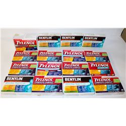 BAG OF ASSORTED COLD & FLU MEDICINES