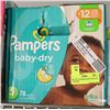 Image 1 : BOX OF 78 PAMPERS BABY DRY SIZE 5 DIAPERS.