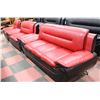 Image 1 : THREE PC RED AND BLACK LEATHERETTE