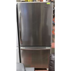 WHIRLPOOL STAINLESS STEEL BOTTOM MOUNT FRIDGE