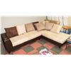 Image 1 : NEW MICROFIBER LARGE MULTITONE SECTIONAL, 117"X92"