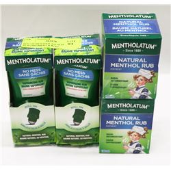 LOT OF MENTHOLATUM MENTHOL RUB OINTMENT & ROLL