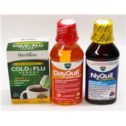 BAG WITH DAYQUIL, NYQUIL AND HERBION COLD & FLU