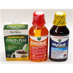 BAG WITH DAYQUIL, NYQUIL AND HERBION COLD & FLU