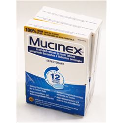 LOT OF 3 MUCINEX EXTENDED RELEASE BI LAYER TABLETS