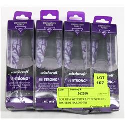 LOT OF 4 WITCHCRAFT BESTRONG PROTEIN HARDENER