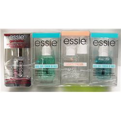 LOT OF 4 ESSIE BASE & TOP COAT POLISH