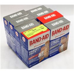 8 BOXES OF ASST BANDAID BANDAGES