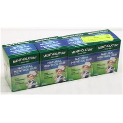 LOT OF 4 MENTHOLATUM NATURAL MENTHOL RUB