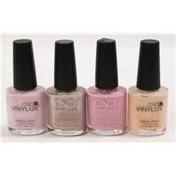 LOT OF 4 ASSORTED CND VINYLUX NAIL POLISH