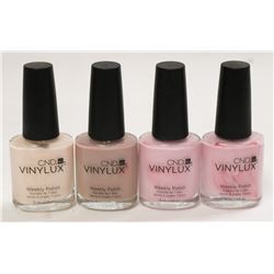 LOT OF 4 ASSORTED CND VINYLUX NAIL POLISH