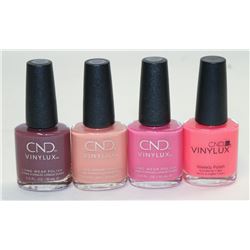 LOT OF 4 ASSORTED CND VINYLUX NAIL POLISH