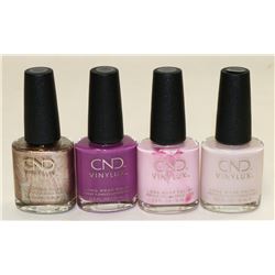 LOT OF 4 ASSORTED CND VINYLUX NAIL POLISH